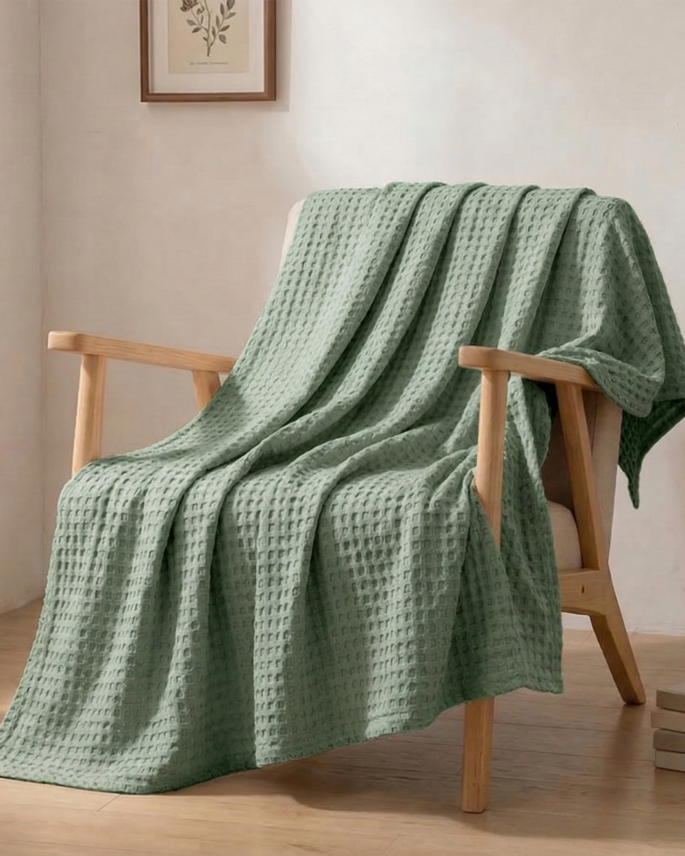 Plaid nid d'abeille – 100 % coton