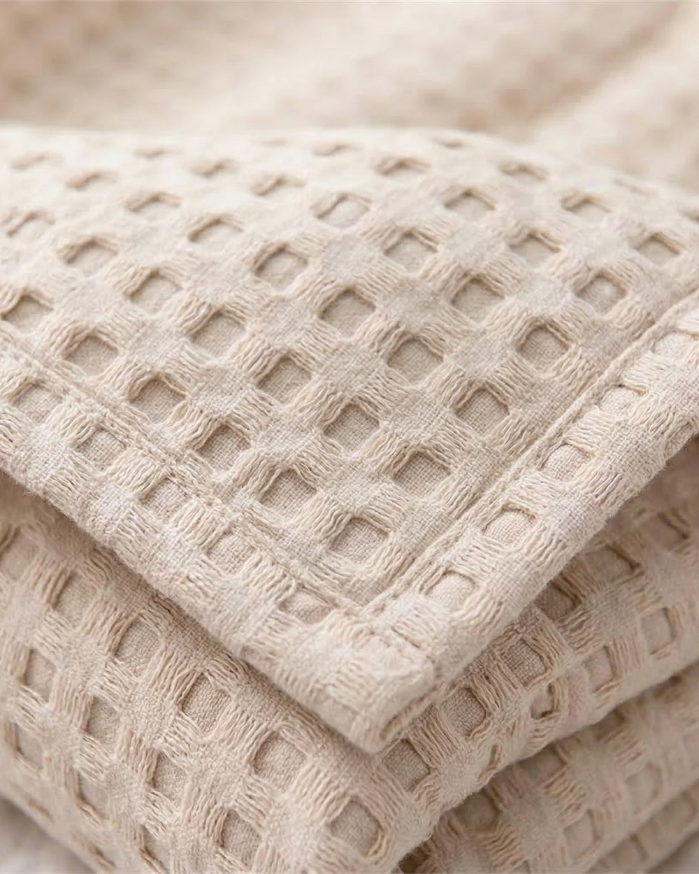 Plaid nid d'abeille – 100 % coton