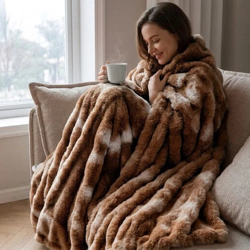 Plaid Nuage en fausse fourrure – Double épaisseur et extra chaud