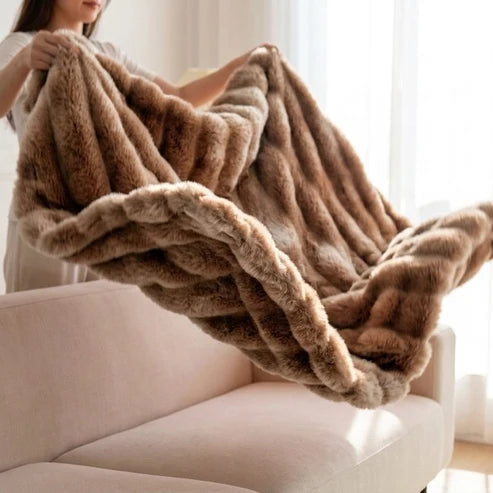 Plaid Nuage en fausse fourrure – Double épaisseur et extra chaud