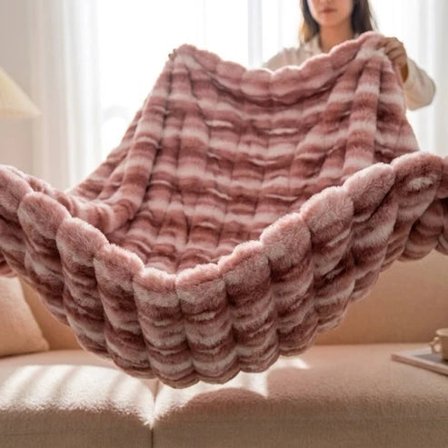 Plaid Nuage en fausse fourrure – Double épaisseur et extra chaud