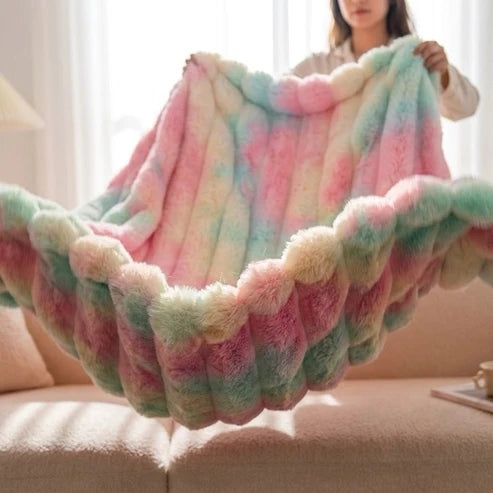 Plaid Nuage en fausse fourrure – Double épaisseur et extra chaud