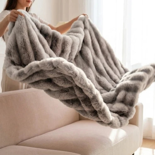 Plaid Nuage en fausse fourrure – Double épaisseur et extra chaud