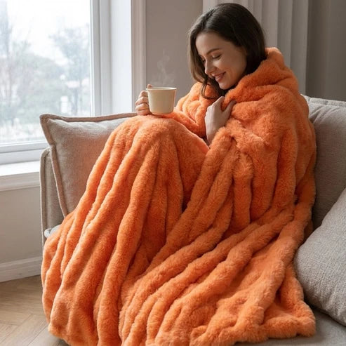 Plaid Nuage en fausse fourrure – Double épaisseur et extra chaud