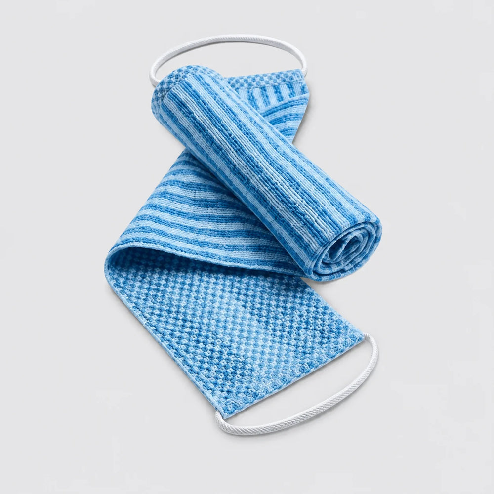Serviette de douche exfoliante – bambou et charbon