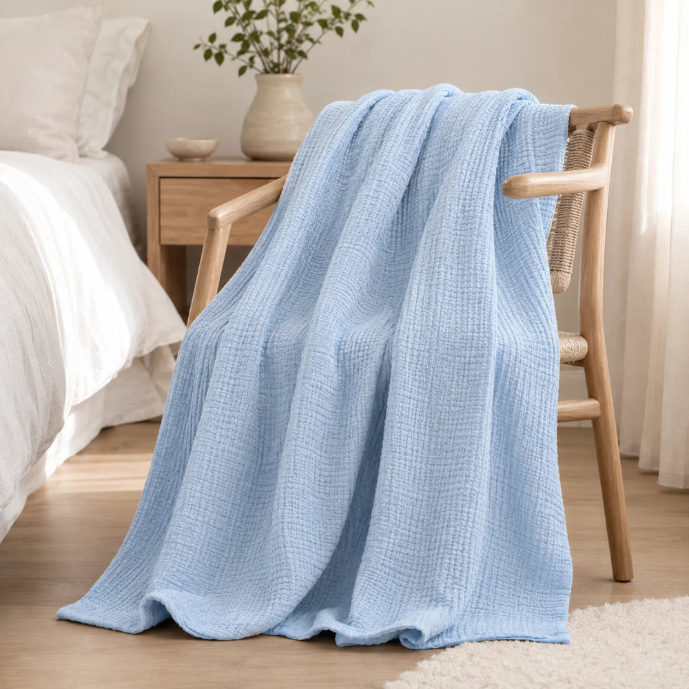 Plaid en mousseline 100 % coton