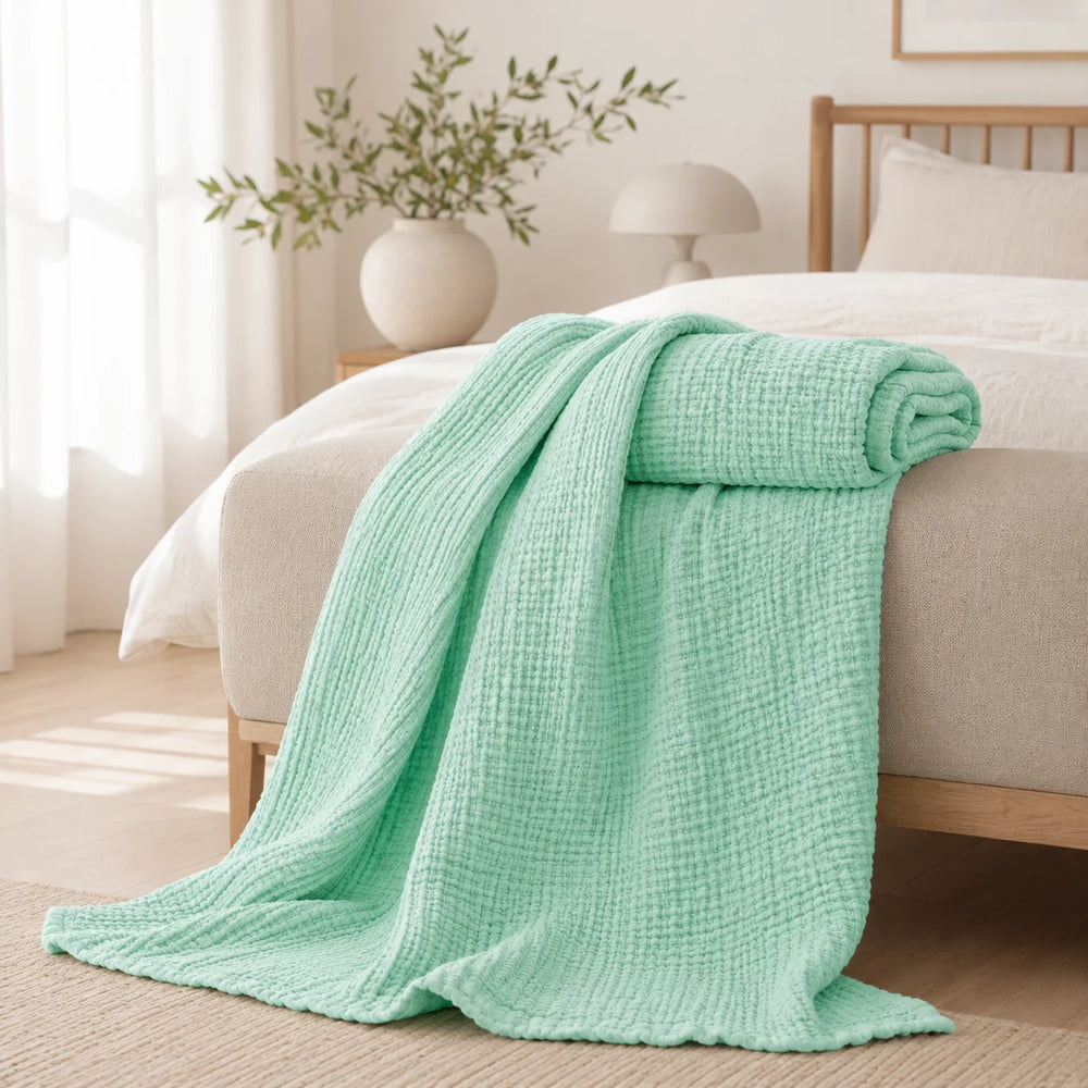 Plaid en mousseline 100 % coton