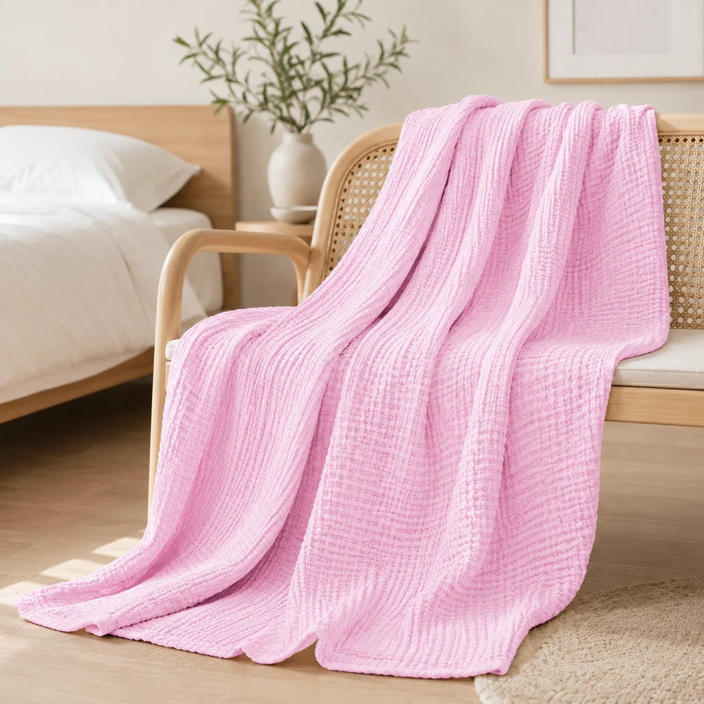 Plaid en mousseline 100 % coton