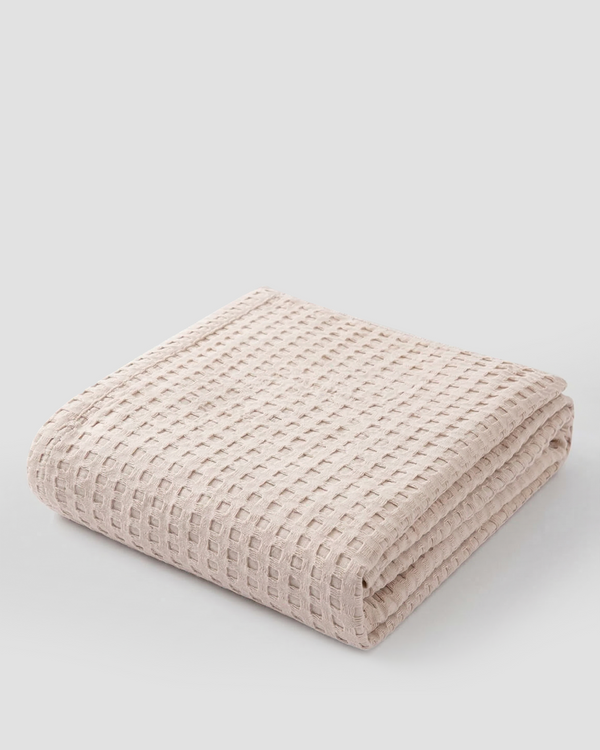 Plaid nid d'abeille – 100 % coton