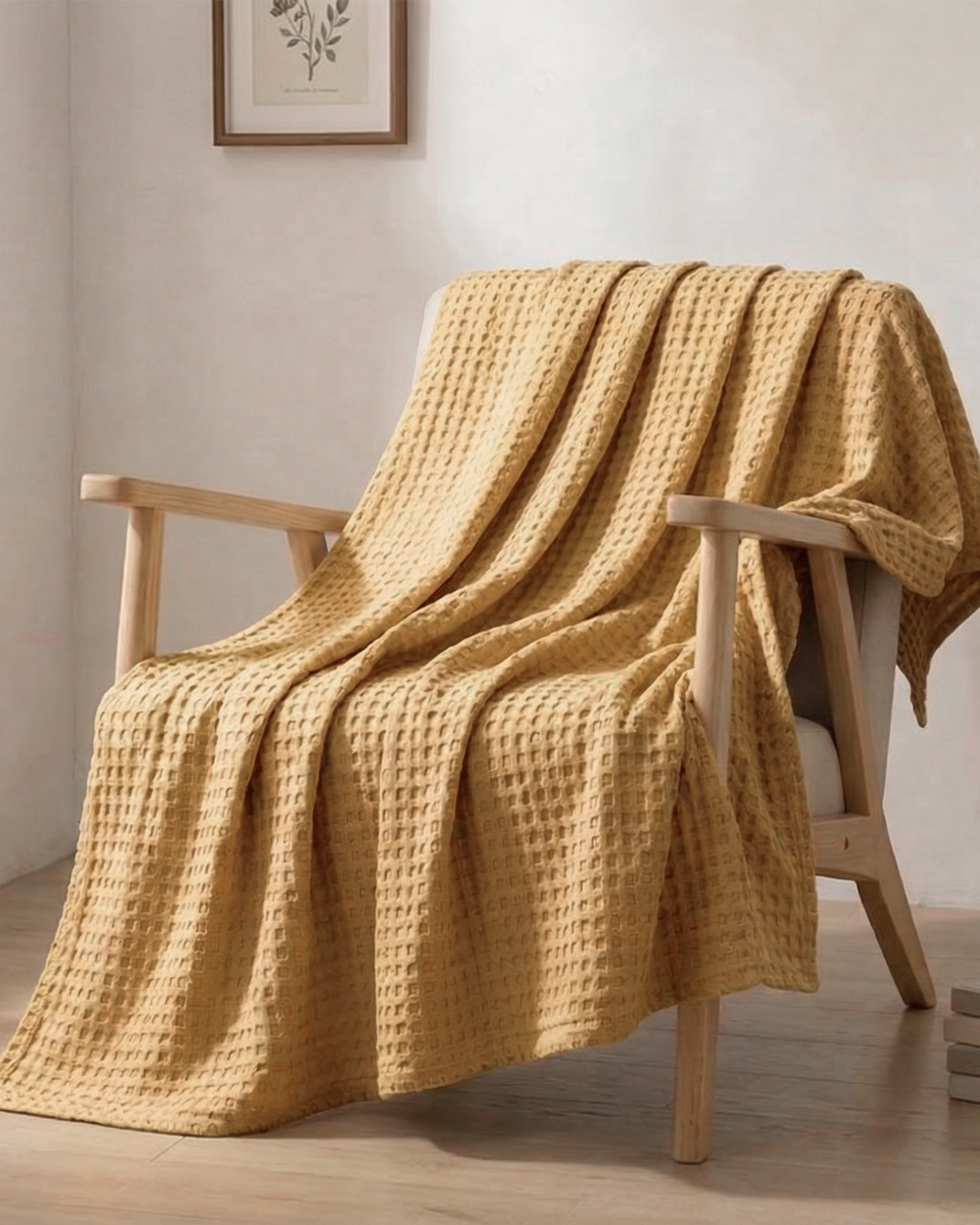 Plaid nid d'abeille – 100 % coton
