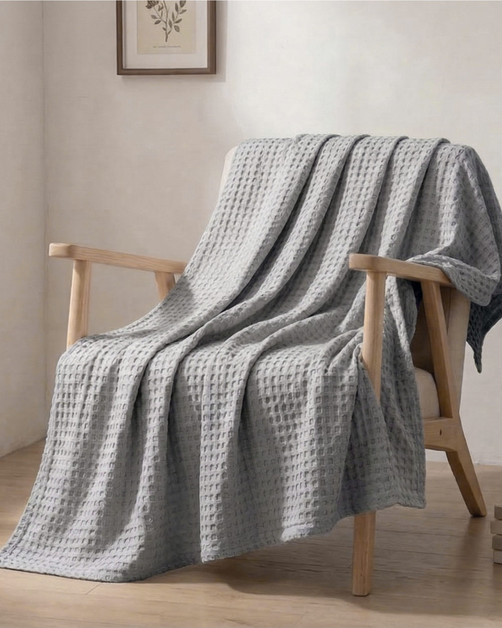 Plaid nid d'abeille – 100 % coton
