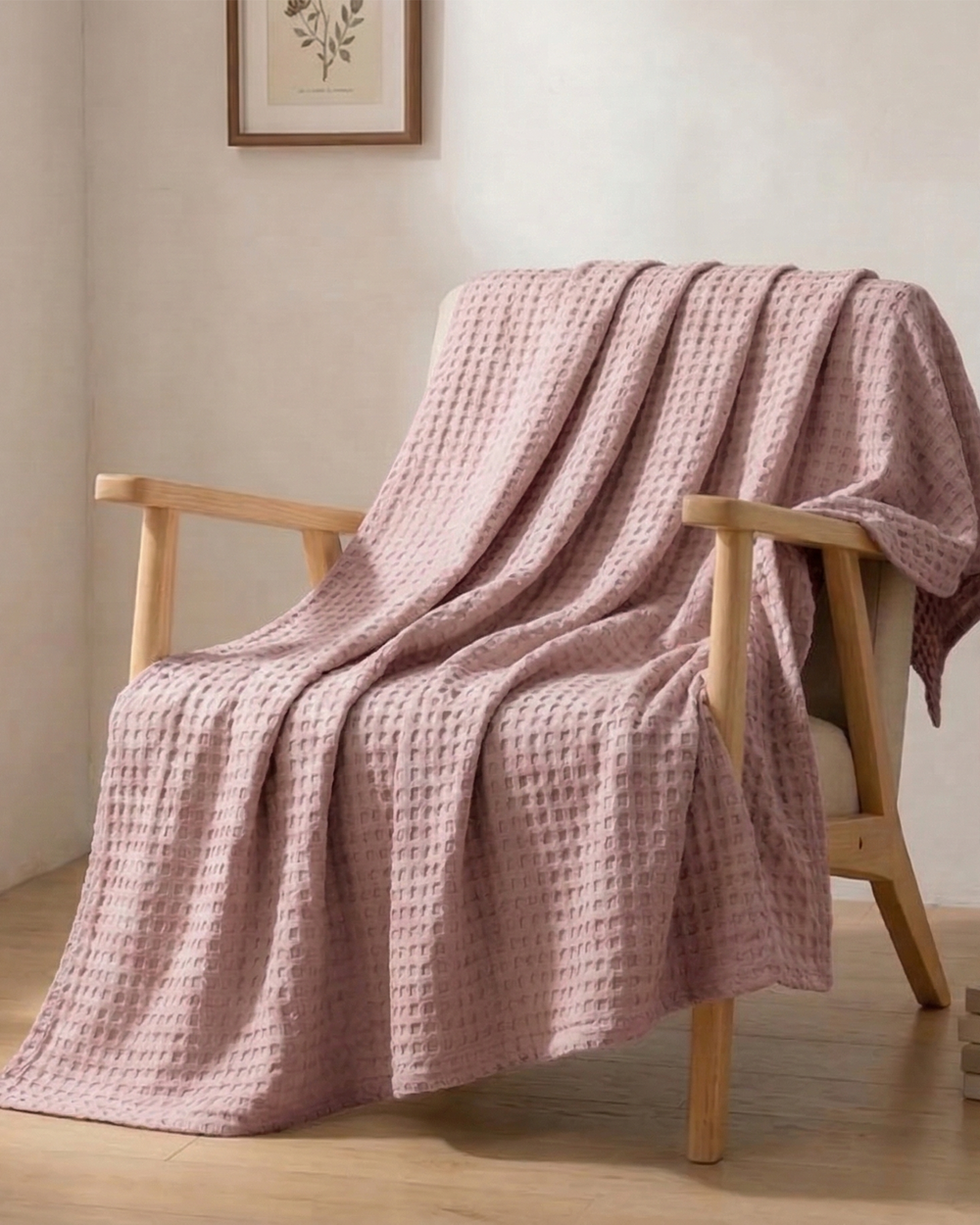 Plaid nid d'abeille – 100 % coton