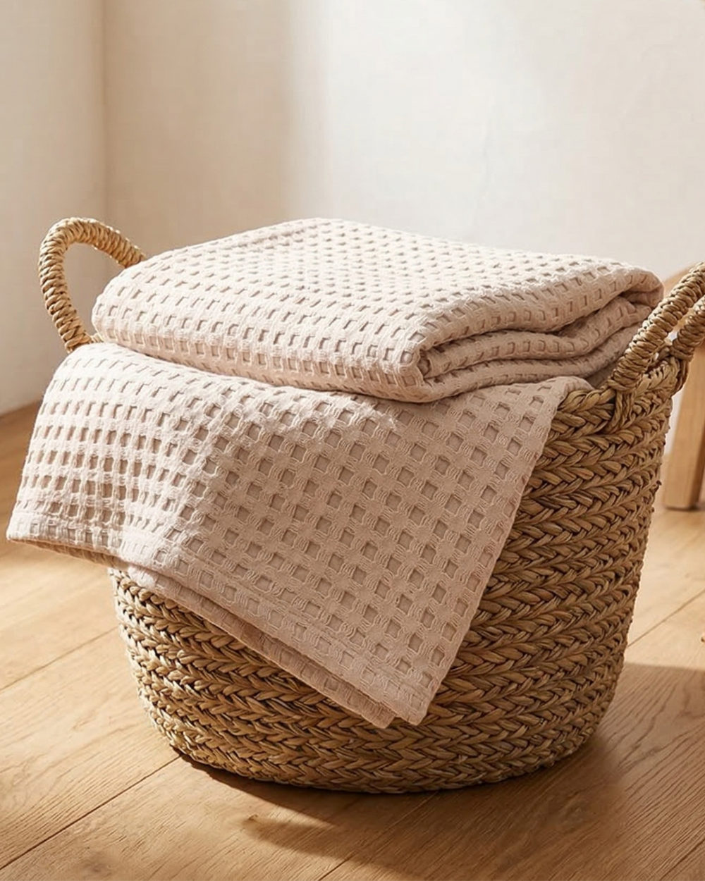Plaid nid d'abeille – 100 % coton