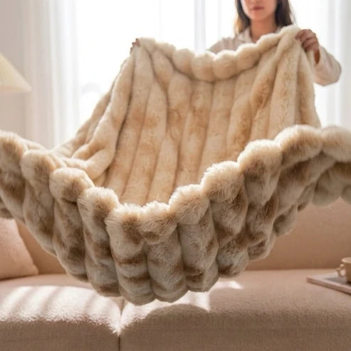 Plaid Nuage en fausse fourrure – Double épaisseur et extra chaud