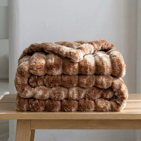Plaid Nuage en fausse fourrure – Double épaisseur et extra chaud