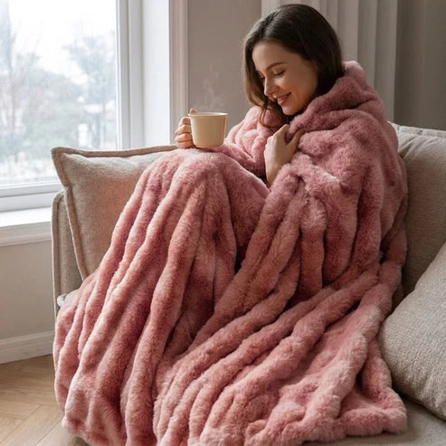 Plaid Nuage en fausse fourrure – Double épaisseur et extra chaud