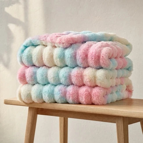 Plaid Nuage en fausse fourrure – Double épaisseur et extra chaud