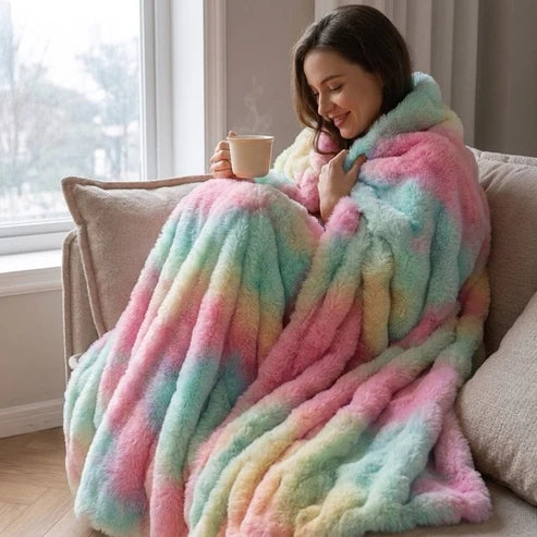 Plaid Nuage en fausse fourrure – Double épaisseur et extra chaud