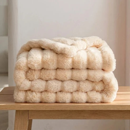 Plaid Nuage en fausse fourrure – Double épaisseur et extra chaud