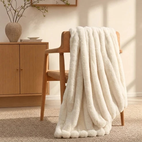 Plaid Nuage en fausse fourrure – Double épaisseur et extra chaud