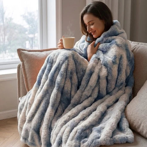Plaid Nuage en fausse fourrure – Double épaisseur et extra chaud