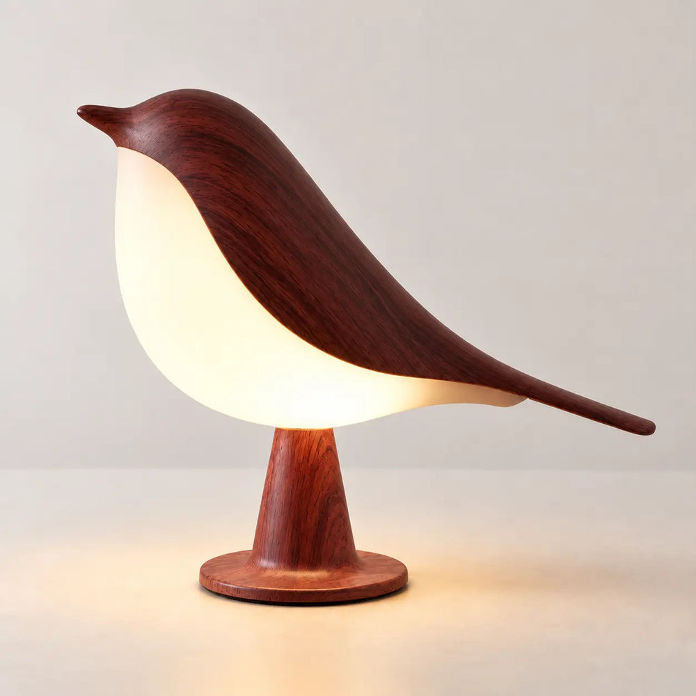 Lampe oiseau Svala bois foncé