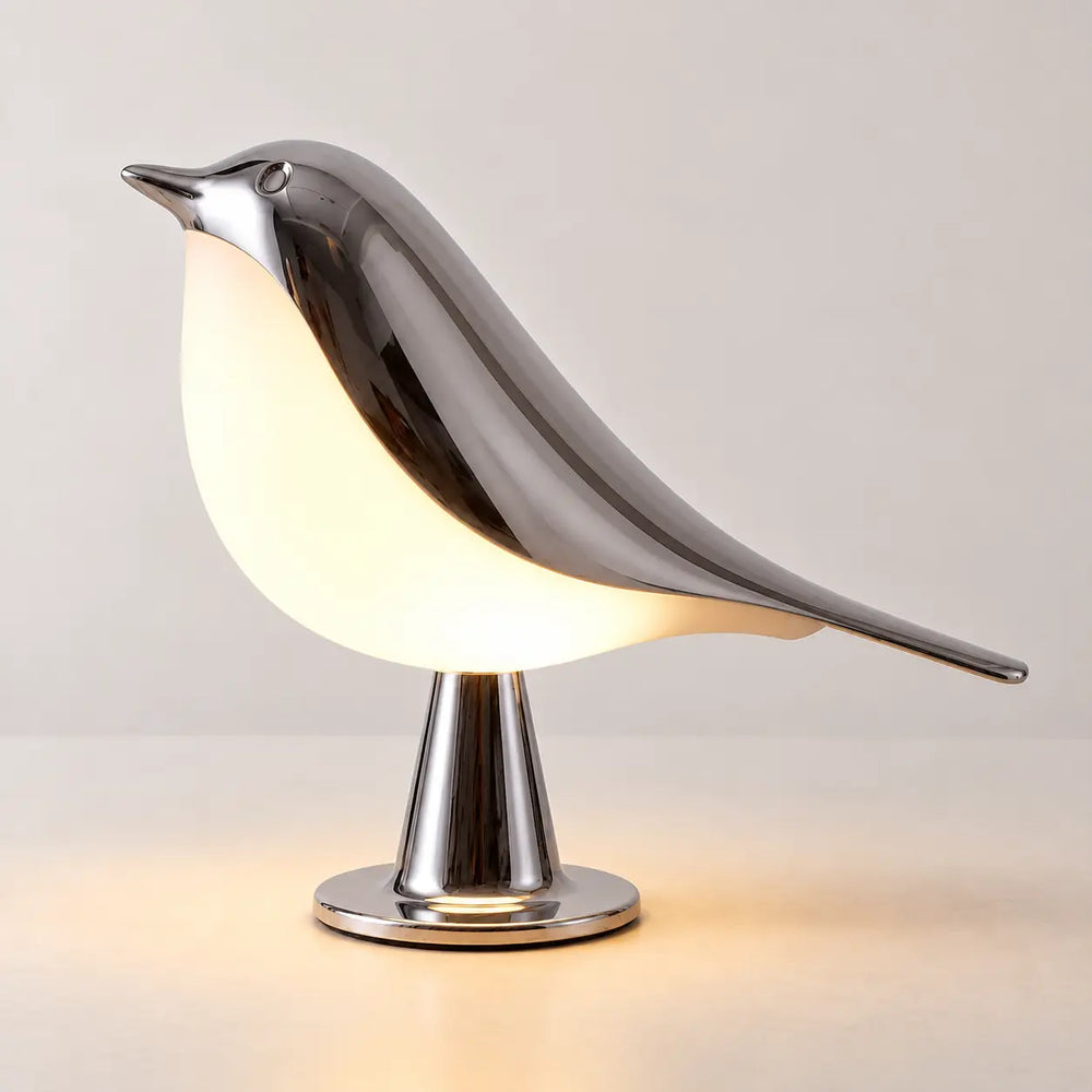 Lampe oiseau Svala argent