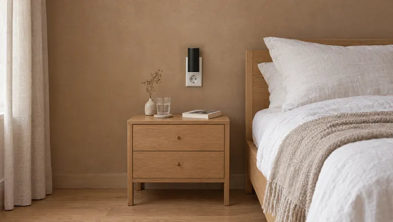 Chambre en plein jour, applique éteinte