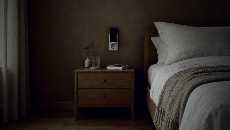La même chambre le soir, applique allumée